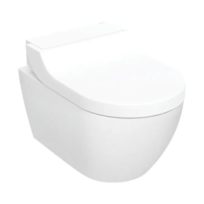 Geberit AquaClean Tuma Comfort WC Complete Solution, Wall-hung WC - White Glass