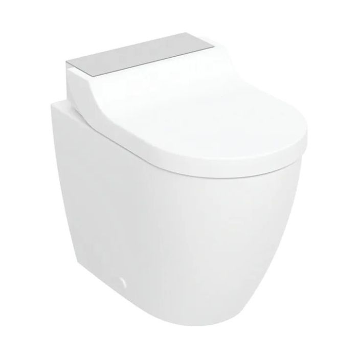 Geberit AquaClean Tuma Comfort WC Complete Solution, Floor-standing WC, Back-to-wall - Brushed Stainless Steel