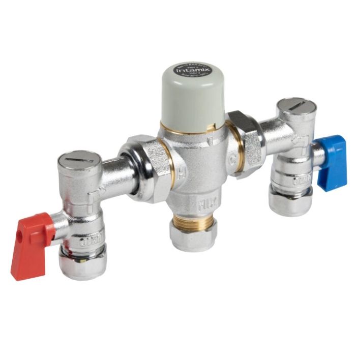 Inta Intamix Thermostatic Mixing Valve 15mm with Service Valves