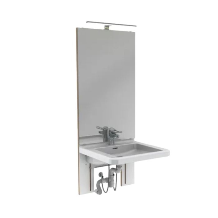Granberg Manual Height Adjustable Washbasin BASICLINE 401-10-05 - Incl. Mixer Tap with 150 mm Lever - White