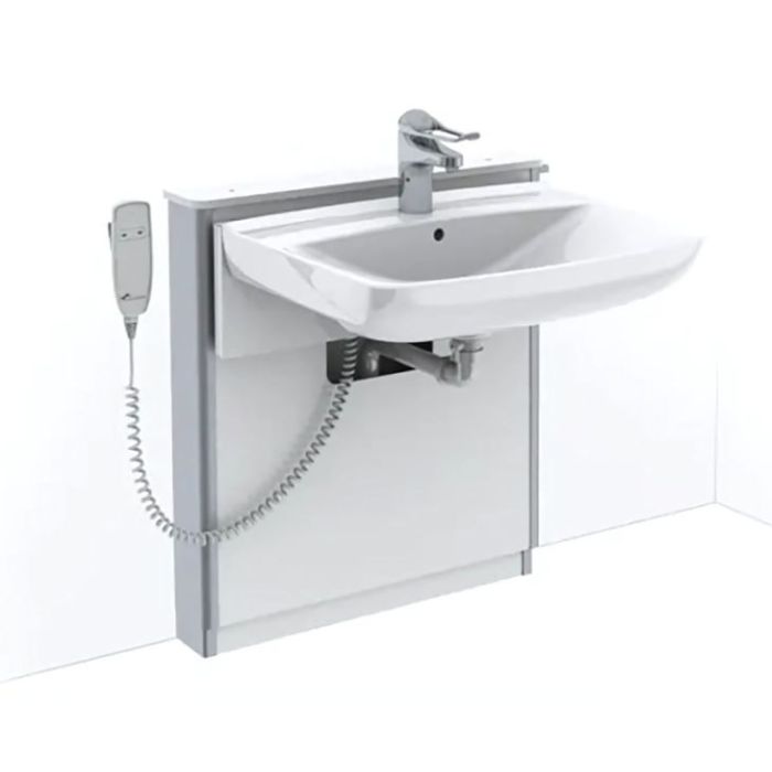 Granberg Motorised Washbasin Lift BASICLINE 415-11-05 - Incl. Mixer Tap with 150 mm Lever - White