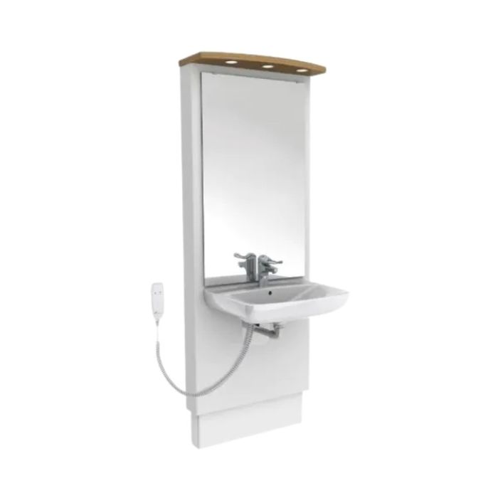 Granberg Motorised Washbasin Lift DESIGNLINE 417-11-05 - Incl. Mixer Tap with 150 mm Lever - White