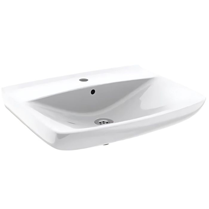 Granberg 425-011 Compact Ergonomic Washbasin, Tap Hole, Overflow - 600x445mm