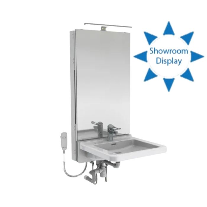 Granberg Motorised Washbasin Lift BASICLINE 433-10-05 - Incl. Mixer Tap with 150 mm Lever - White