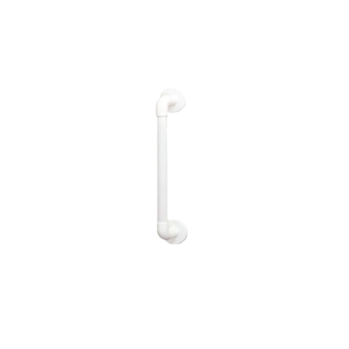 AKW - 450x32mm Straight Plastic Fluted Grab Rail - White