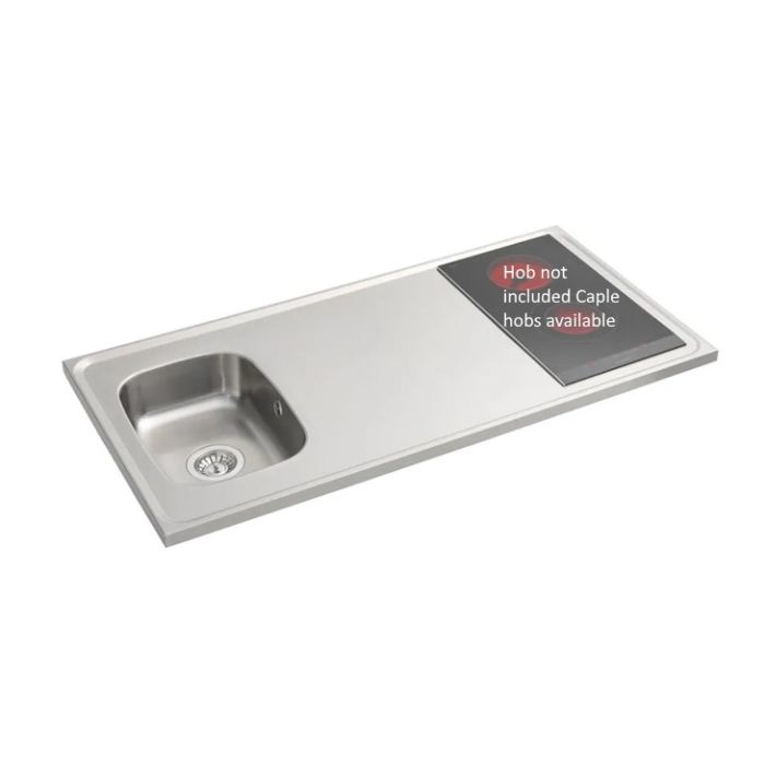 Granberg ESFS Sit-on Sink with a Hob Cut-out for Mini Kitchen - Choice of Width (Unhanded)