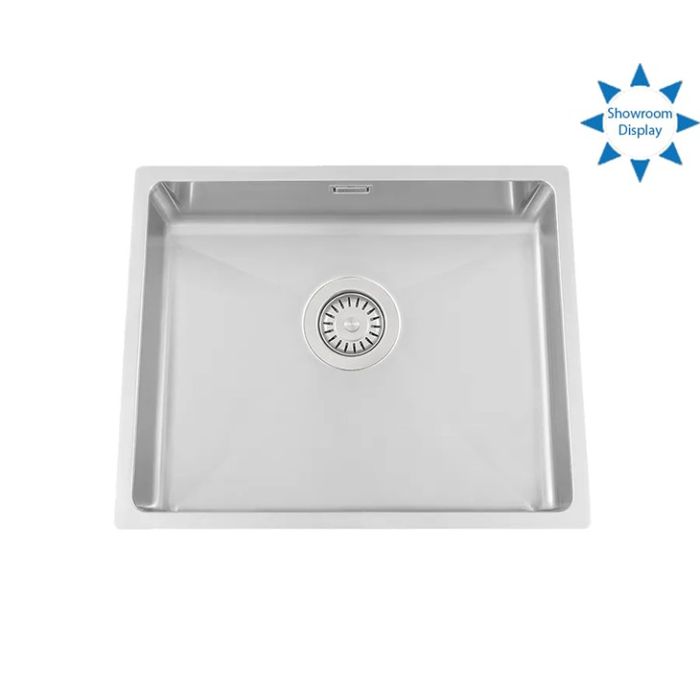 Granberg EST-500 Shallow Bowl Kitchen Sink with Trap and Flexible Waste Kit - 540 x 440 x 120mm