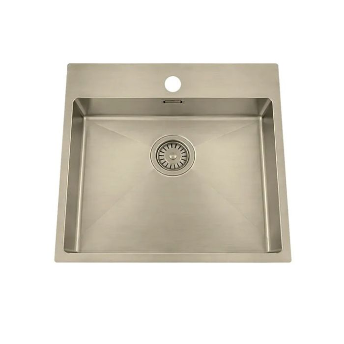 Granberg Stainless Steel Kitchen Sink EST-500B – 540 × 500 × 120 mm - PVD Champagne