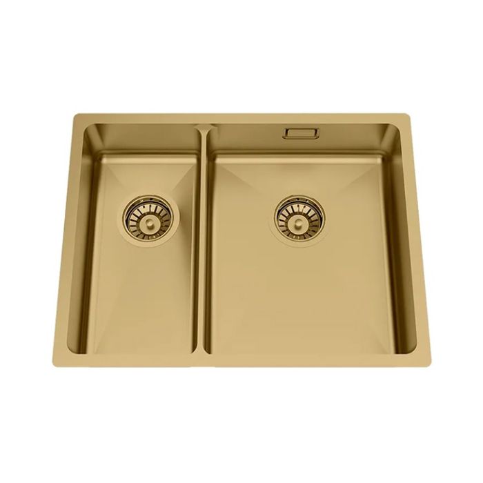 Granberg Ergosteel Trendline Gold PVD Coated Insulated Kitchen Sink EST-53KH-03 - 57.8 cm, Inc. Flexible Waste Kit