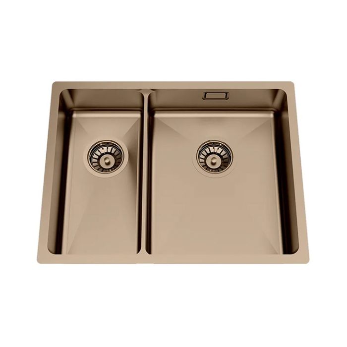 Granberg Ergosteel Trendline Bronze PVD Coated Insulated Kitchen Sink EST-53KH-05 - 57.8 cm, Inc. Flexible Waste Kit