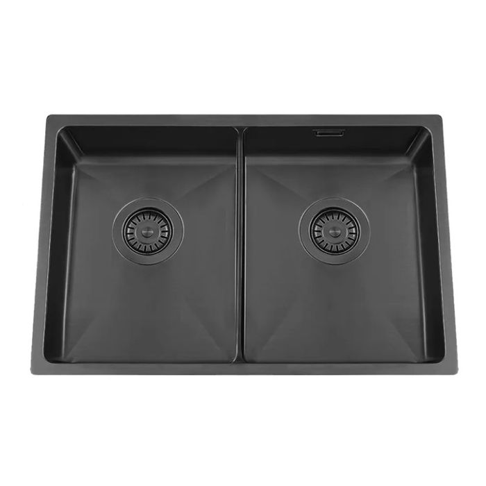 Granberg Ergosteel Trendline Black PVD Coated Insulated Kitchen Sink EST-80K-02 - 72.8 cm, Inc. Flexible Waste Kit
