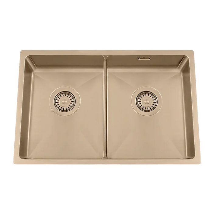 Granberg Ergosteel Trendline Bronze PVD Coated Insulated Kitchen Sink EST-80K-05 - 72.8 cm, Inc. Flexible Waste Kit