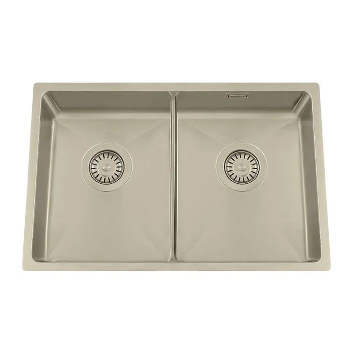 Granberg Ergosteel Trendline Champagne PVD Coated Insulated Kitchen Sink EST-80K-06 - 72.8 cm, Inc. Flexible Waste Kit