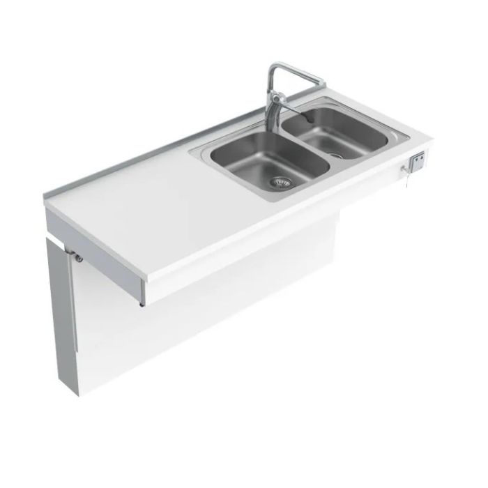 Granberg Wall Mounted Motorised Sink Module 6300-ES30 - Right, Choice of Widths 990-1590mm