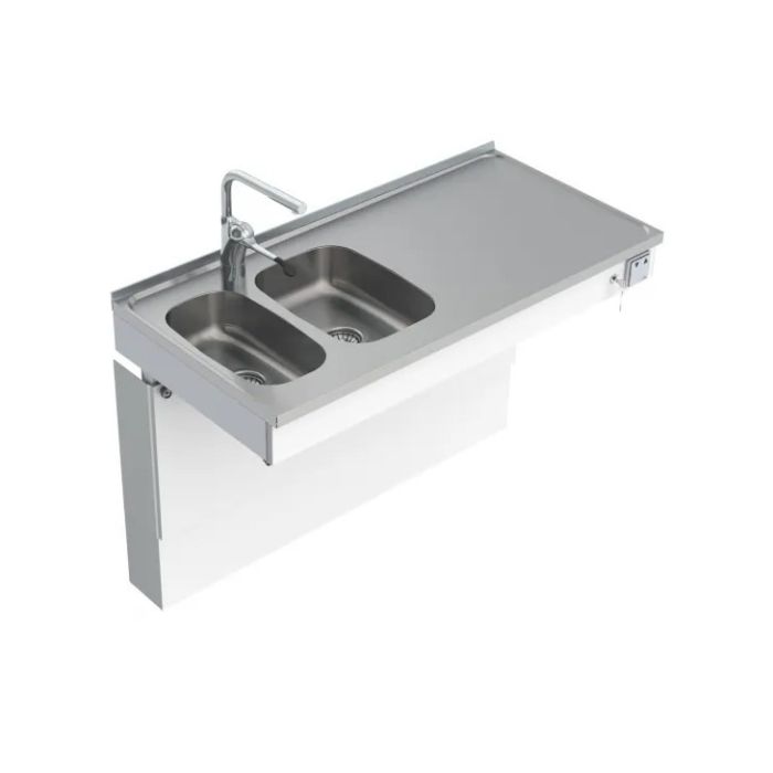 Granberg Wall Mounted Motorised Sink Module 6300-ESG - Left, Choice of Widths 1190-1590mm