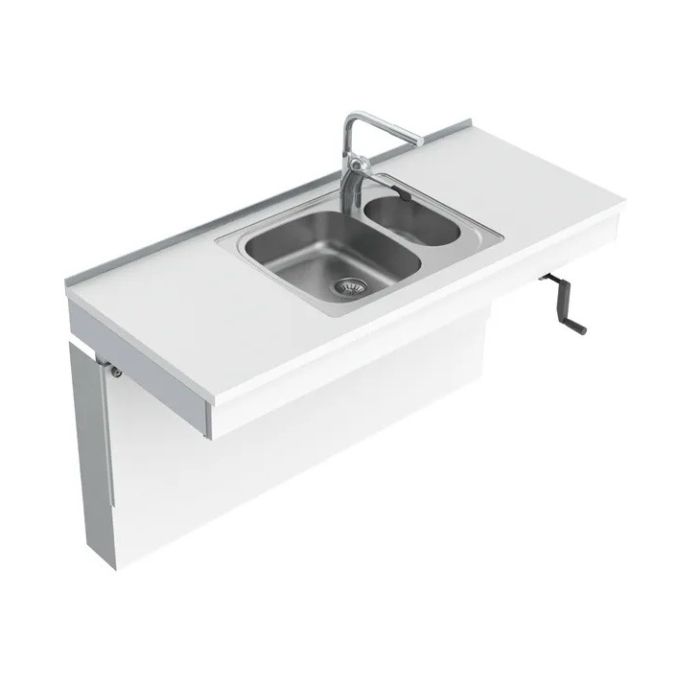 Granberg Wall Mounted Cranked Sink Module 6350-ES20 - Centre, Choice of Widths 790-1590mm