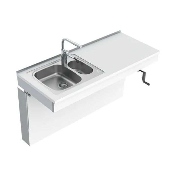 Granberg Wall Mounted Cranked Sink Module 6350-ES20 - Left, Choice of Widths 790-1590mm