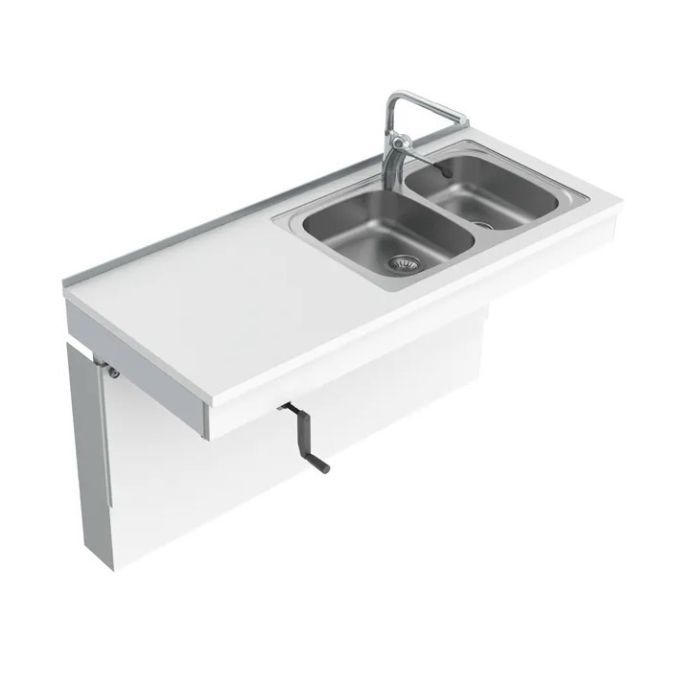 Granberg Wall Mounted Cranked Sink Module 6350-ES30 - Right, Choice of Widths 990-1590mm