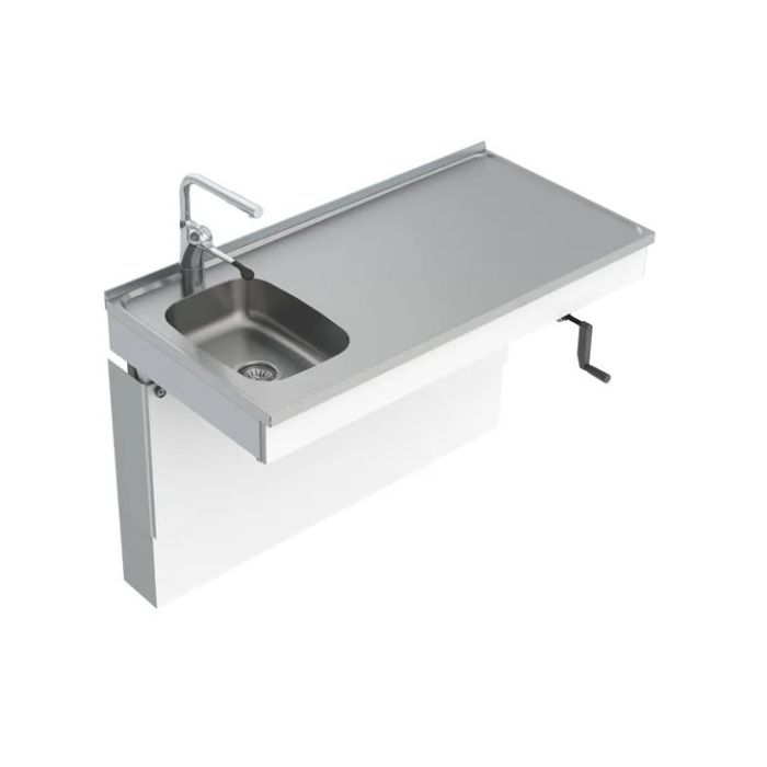 Granberg Wall Mounted Cranked Sink Module 6350-ESF - Left, Choice of Widths 990-1190mm