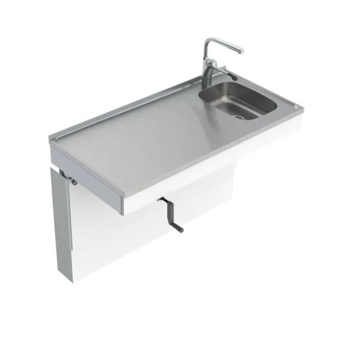 Granberg Wall Mounted Cranked Sink Module 6350-ESF - Right, Choice of Widths 990-1190mm