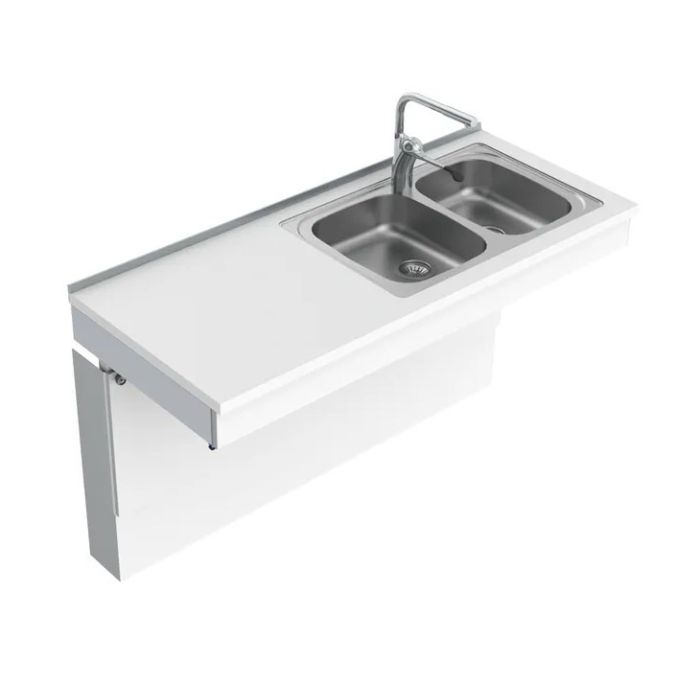 Granberg Wall Mounted Manual Sink Module 6380-ES30 - Right, Choice of Widths 990-1590mm