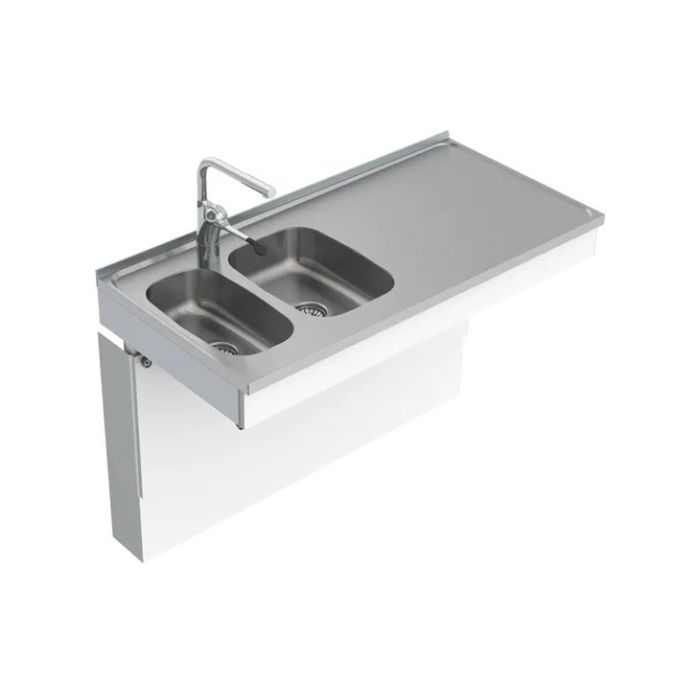 Granberg Wall Mounted Manual Sink Module 6380-ESG - Left, Choice of Widths 1190-1590mm