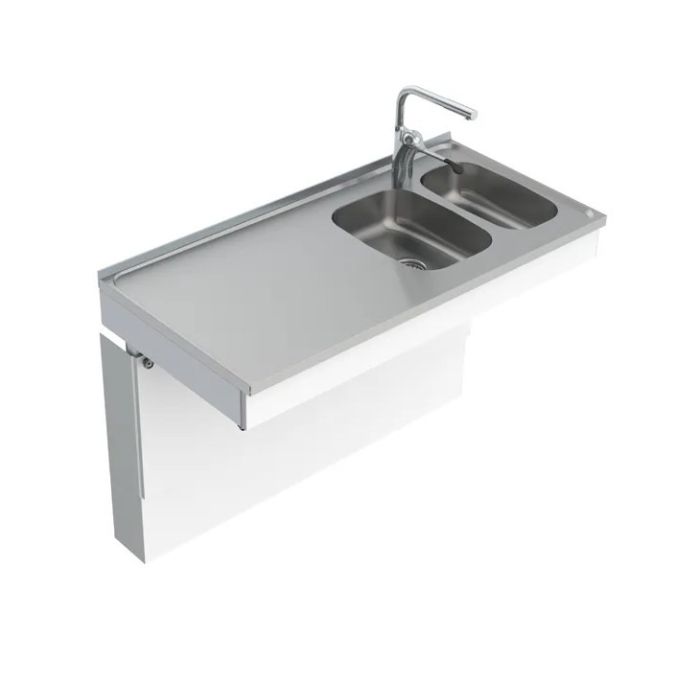 Granberg Wall Mounted Manual Sink Module 6380-ESG - Right, Choice of Widths 1190-1590mm