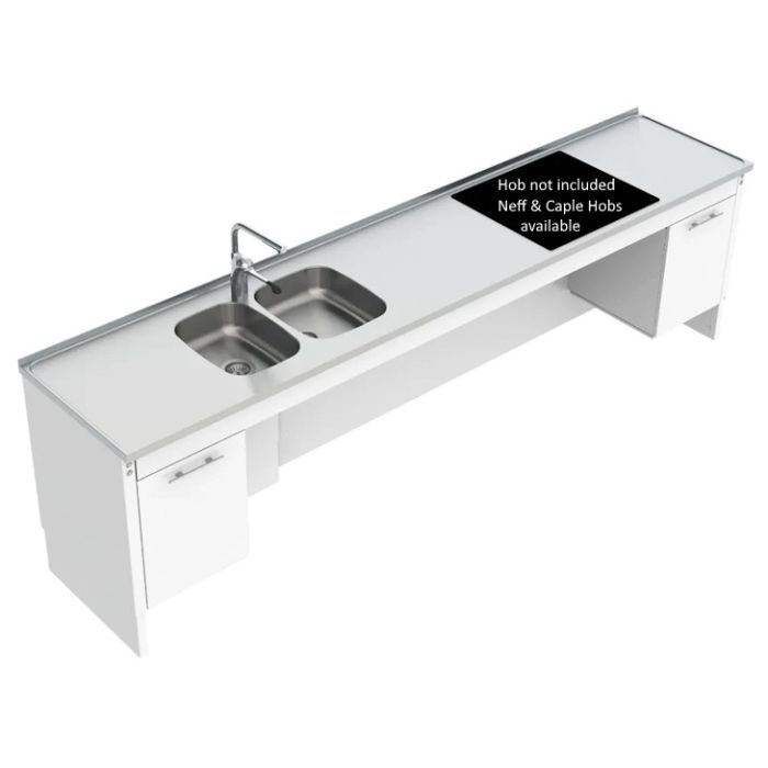 Granberg Sidelift 6400 Combi Kitchen Module 6400-ESHS4 SS, w/ CAB Left & Right - White, RAL 9003