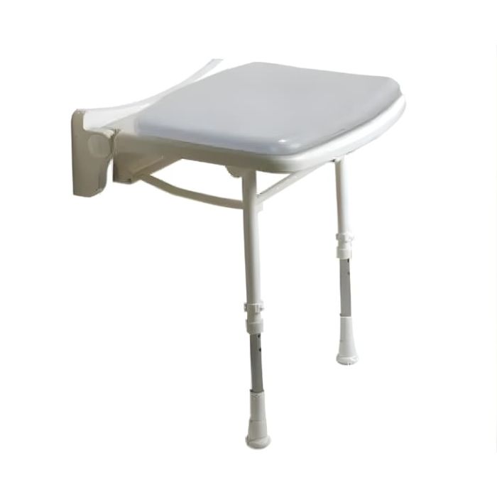 AKW 2000 Series Standard Fold-Up Shower Seat - Grey Padded