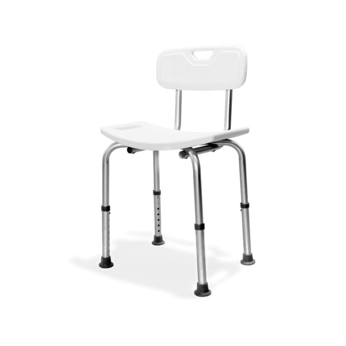 AKW Aluminium Freestanding Shower Seat w/ Back Support