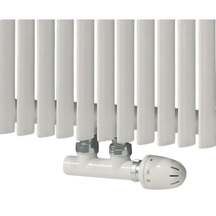 Eucotherm White Deluxe Central Valve - Straight shown