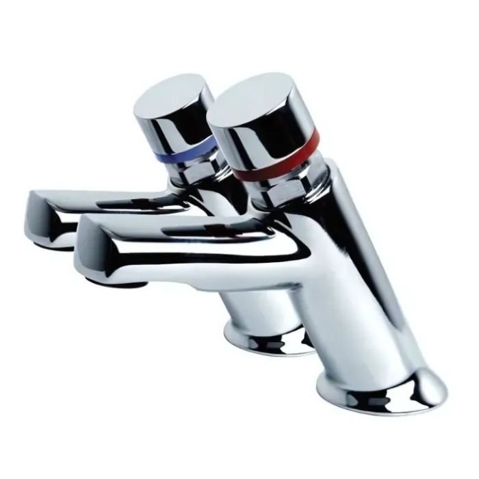 Inta Non-concussive Washbasin Mounted Contemporary Taps (Pair)