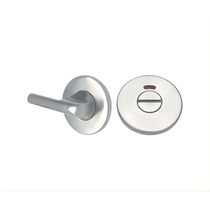 New-Star 60mm Bar Thumb Turn and Release for a Disabled WC Door - Satin Stainless Steel