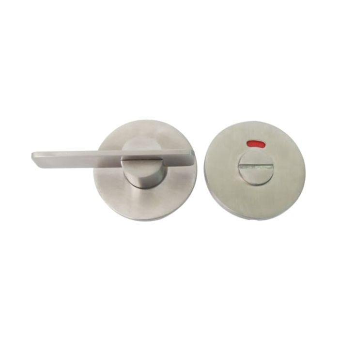 New-Star 75mm Paddle Thumb Turn and Release for a Disabled WC Door - Satin Stainless Steel