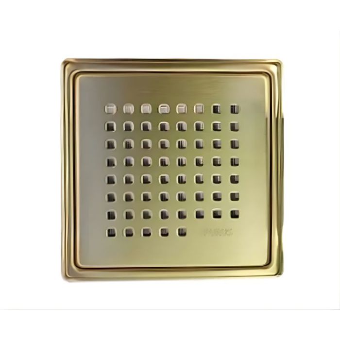 Purus SS PVD Coated Chess Design Grid for Tiled Floors, 155x155mm - Brushed Brass