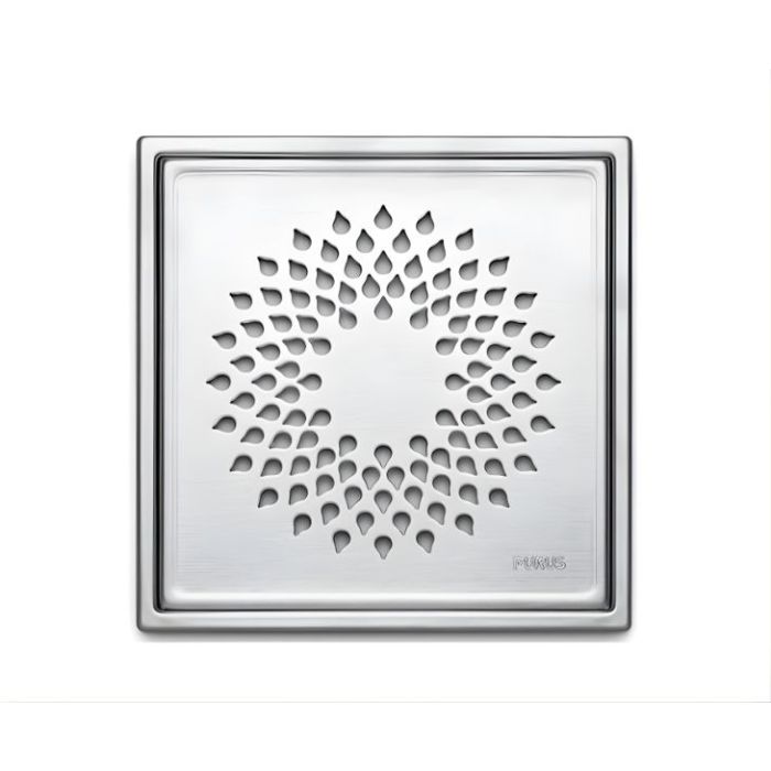 Purus Stainless Steel Tile Frame for S-Series Gulley - Drop Design, 197 x 197mm