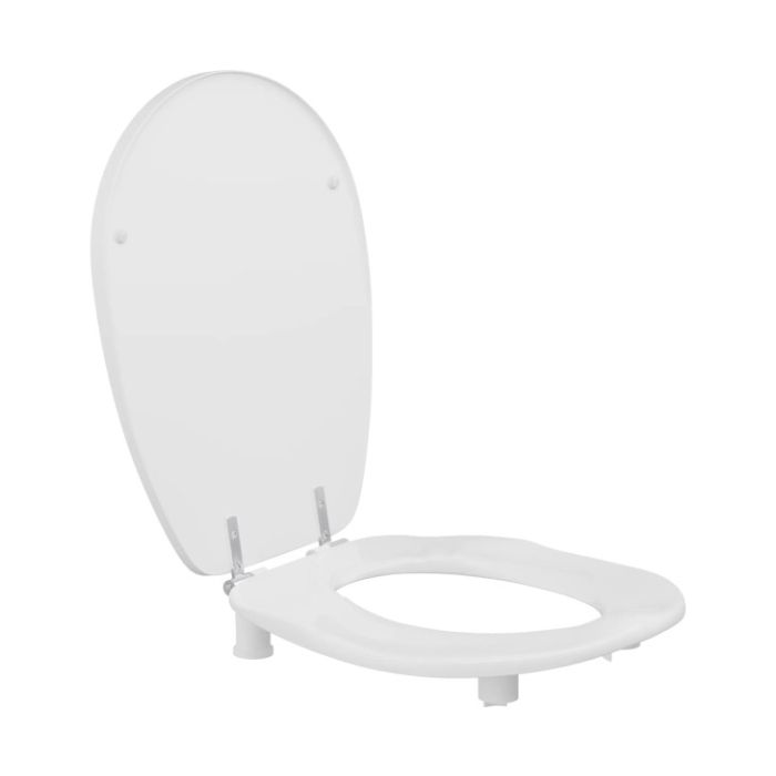 Pressalit Toilet Seat Ergosit with Cover, 50mm Raised - White