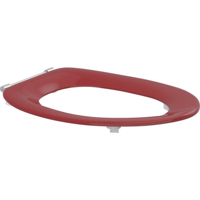 Pressalit Toilet Seat Dania without Cover, Extra Strong Crossbar Hinge (D92) - Red