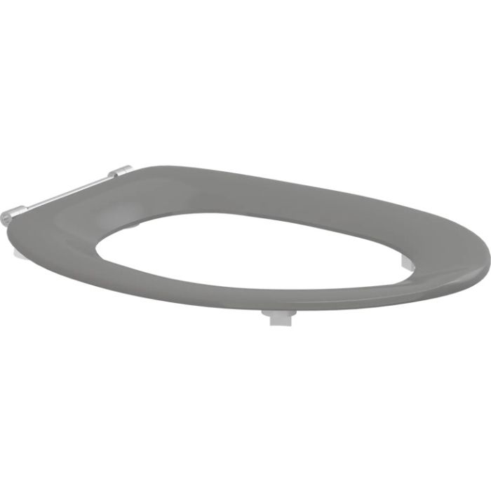 Pressalit Toilet Seat Dania without Cover, Extra Strong Crossbar Hinge (D92) - Anthracite Grey