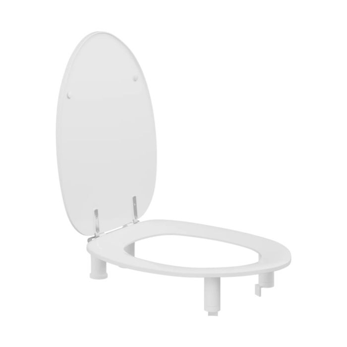 Pressalit Toilet Seat Dania with Cover, 100mm Raised - White