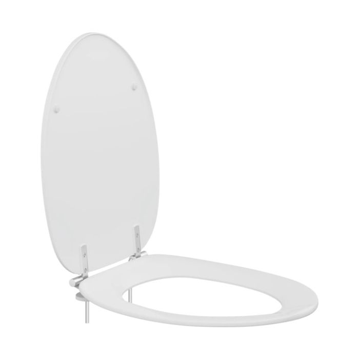 Pressalit Toilet Seat Dania with Cover, Universal Hinge (B83) - White
