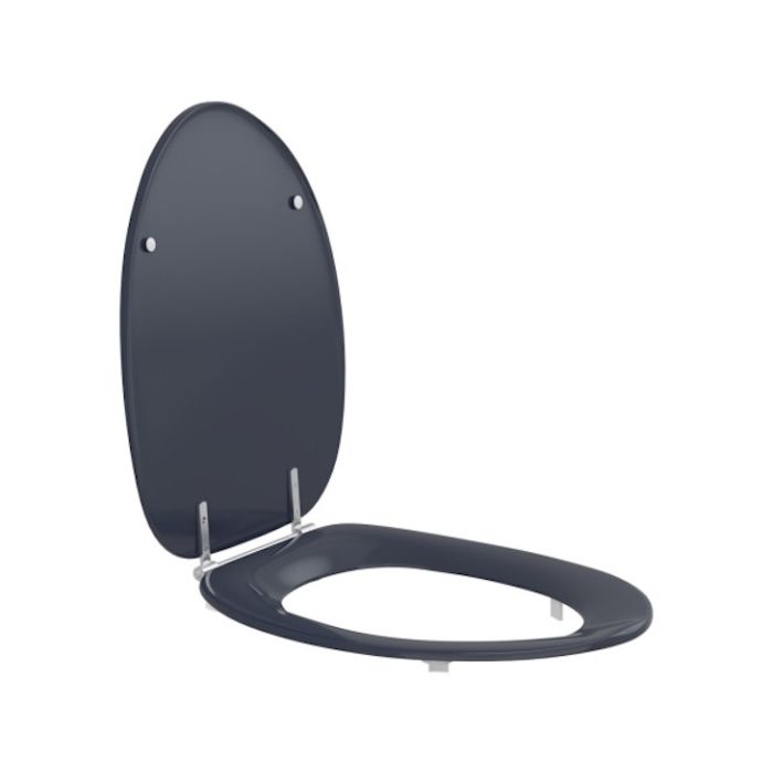 Pressalit Toilet Seat Dania, with Cover, Extra Strong Crossbar Hinge (D92) - Dark Blue