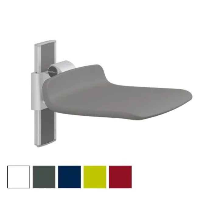 Pressalit R7414 PLUS Shower Seat 450, Manually Height Adjustable - Choice of Colour