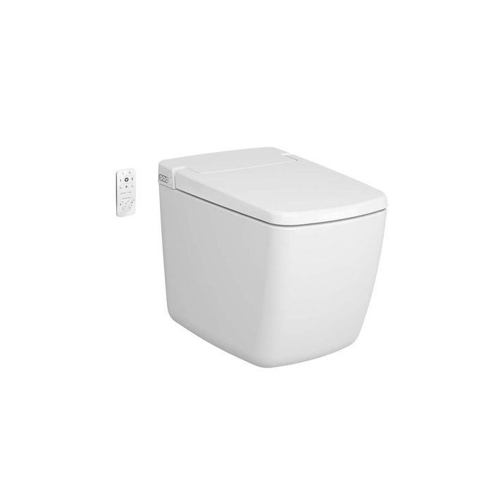 VitrA V-Care Prime Rimless Back-to-Wall Shower Toilet - White with Remote Control