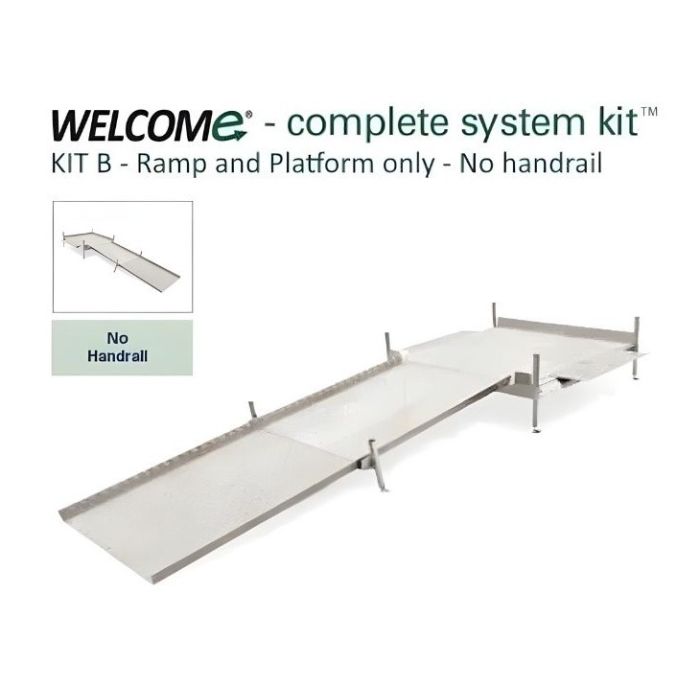 Welcome Kit B 122cm Sq. Platform, Plus Choice of Ramp Lengths 120 to 480cm, Std Ht. 38cm (No Handrails)