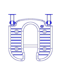 AKW 4000 Series Standard Horseshoe Fold-Up Shower Seat - White (No Pad)