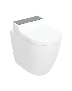 Geberit AquaClean Tuma Comfort WC Complete Solution, Floor-standing WC, Back-to-wall - Black Glass