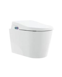 AKW Bidet Pack 3 Wall-hung Bidet, Geberit Concealed Frame / Cistern, Chrome Kappa Flush Plate - Installed example