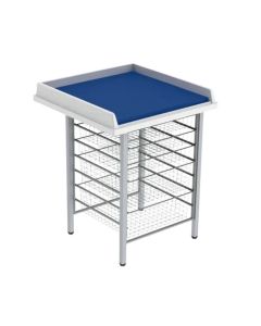 Granberg Changing Table 327, Fixed Height, Border Height 50mm - Mattress, 5x Baskets - 800x800mm