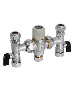 Inta Intamix Thermostatic Mixing Valve 15mm with Service Valves and Test Point